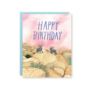 Carte Moutons d'anniversaire