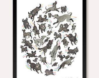 Good Luck Dogs Print