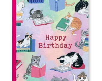 Books & Cats Card