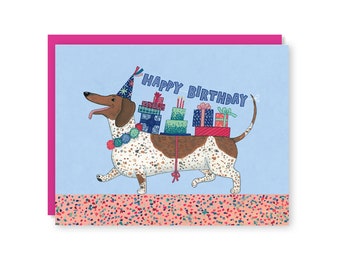 Weiner Dog Birthday Card