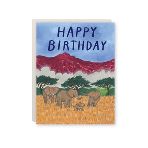 Carte Anniversaire Éléphants