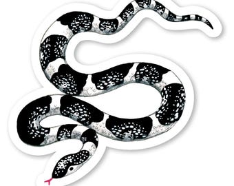 Black & White Snake Sticker