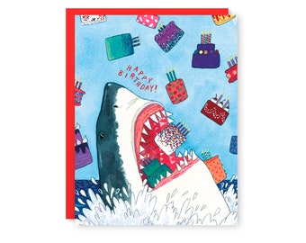 Birthday Shark Attack Card