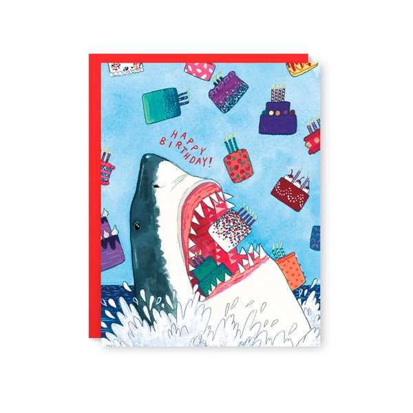 Birthday Shark Attack Card