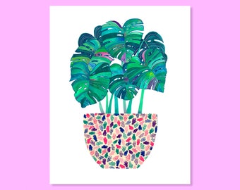 Monstera Pot Print