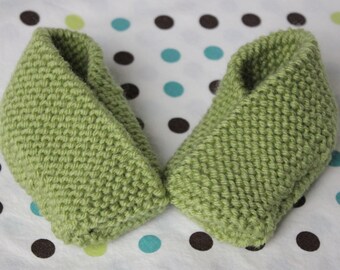 Baby Booties - Sage (newborn)