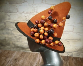 Rust Felt Witch Hat