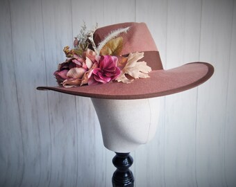 Blush Felt Fedora