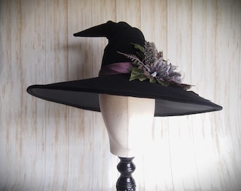 魔女帽子「ラベンダーレーン」、頭囲21インチ - Etsy 日本