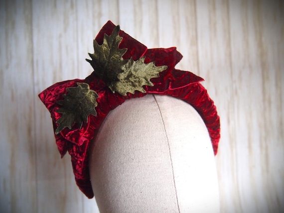 Holiday Beaded Velvet Headband
