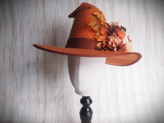NEW Merino Wool Felt Witch Hat, Size 21.5"