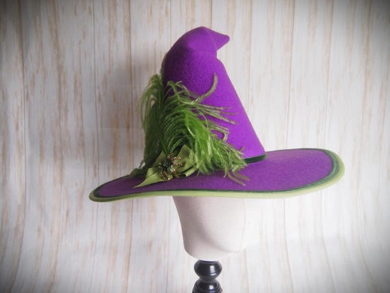 NEW Merino Wool Felt Witch Hat, Size 22"