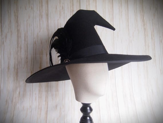 NEW Merino Wool Felt Witch Hat, Size 22"