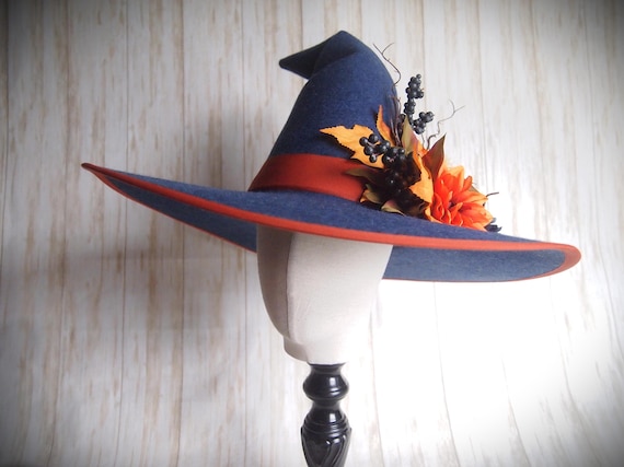 NEW Merino Wool Felt Witch Hat, Size 22.5"
