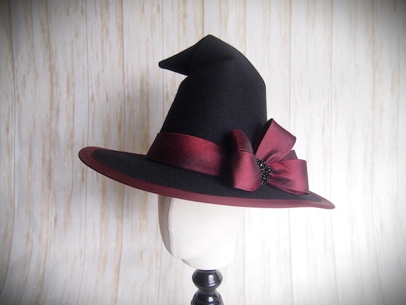 NEW Merino Wool Felt Witch Hat, Size 23"