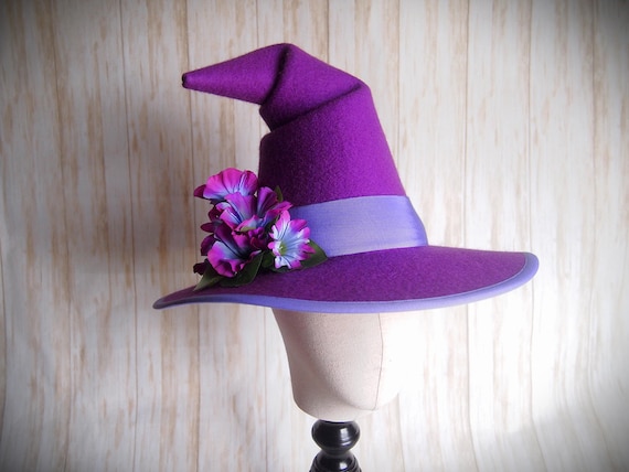 NEW Merino Wool Felt Witch Hat, Size 21.5"