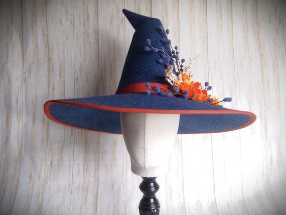 NEW Merino Wool Felt Witch Hat, Size 23"