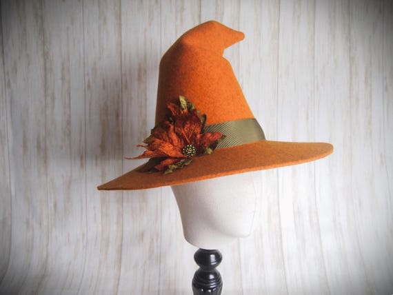 NEW Merino Wool Felt Witch Hat, Size 21.5"