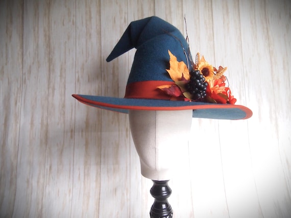 NEW Merino Wool Felt Witch Hat, Size 21.5"