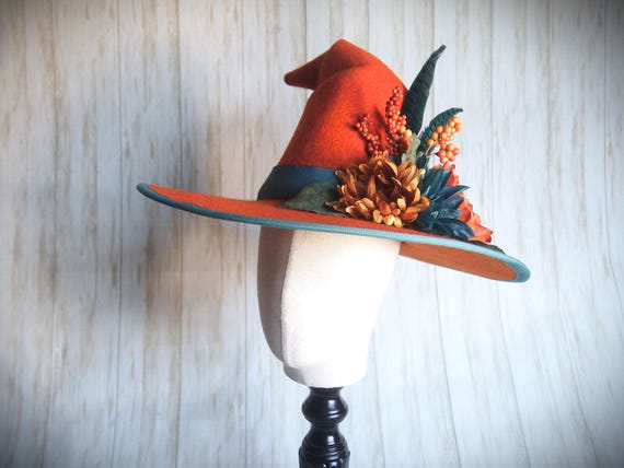 NEW Merino Wool Felt Witch Hat, Size 21"