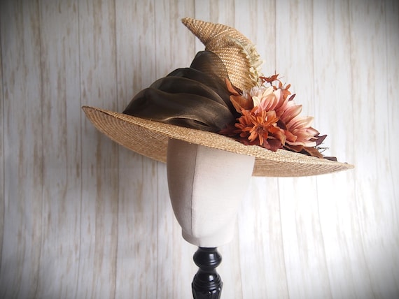 Straw Witch Hat, Head Size 23.5"