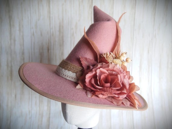 NEW Merino Wool Felt Witch Hat, Size 22.5"