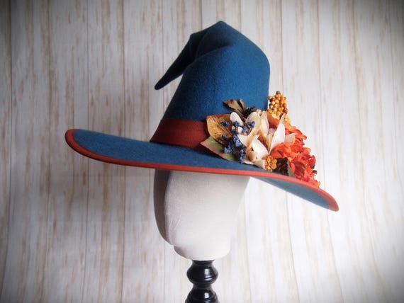 NEW Merino Wool Felt Witch Hat, Size 22"
