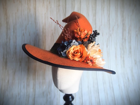 NEW Merino Wool Felt Witch Hat, Size 21.5"