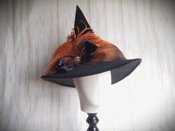 Velveteen Witch Hat, Head Size 22.5"