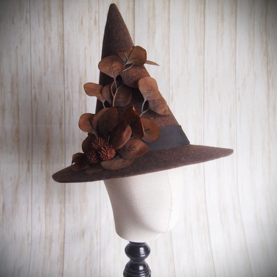 NEW Merino Wool Felt Witch Hat, Size 21.5"