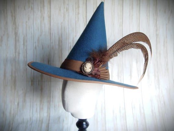 NEW Merino Wool Felt Witch Hat, Size 22"