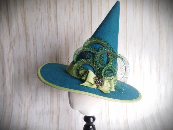 NEW Merino Wool Felt Witch Hat, Size 22.5"