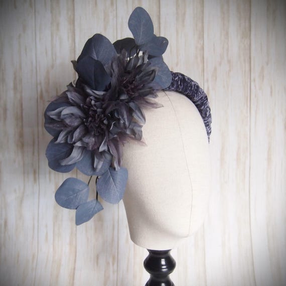 Lavender Gray Floral Fascinator