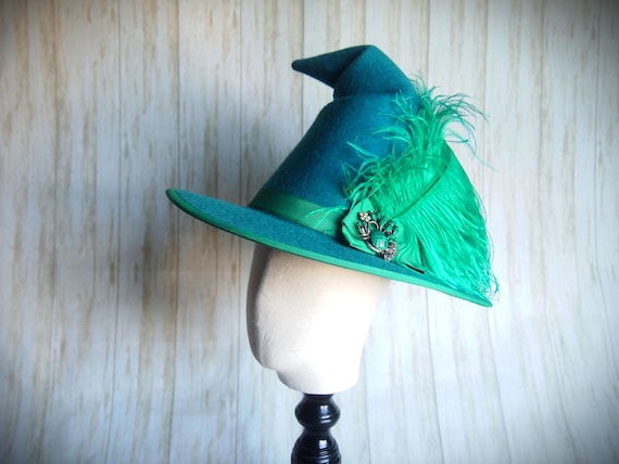 NEW Merino Wool Felt Witch Hat, Size 22"