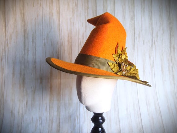NEW Merino Wool Felt Witch Hat, Size 21.5"