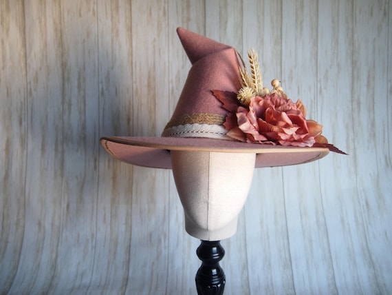 NEW Merino Wool Felt Witch Hat, Size 22"