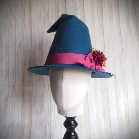 NEW Merino Wool Felt Witch Hat, Size 22"