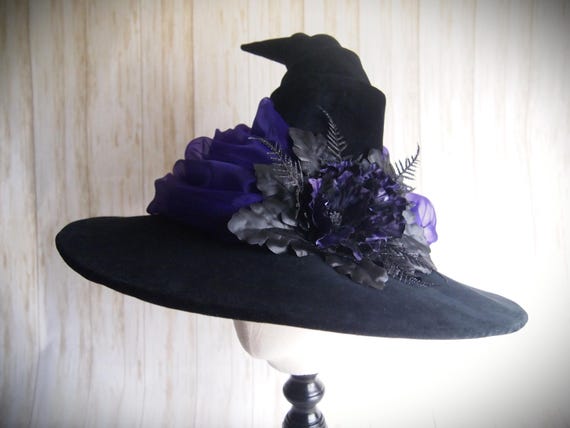 Witch Hat "Purple Garden", Head Size 21"