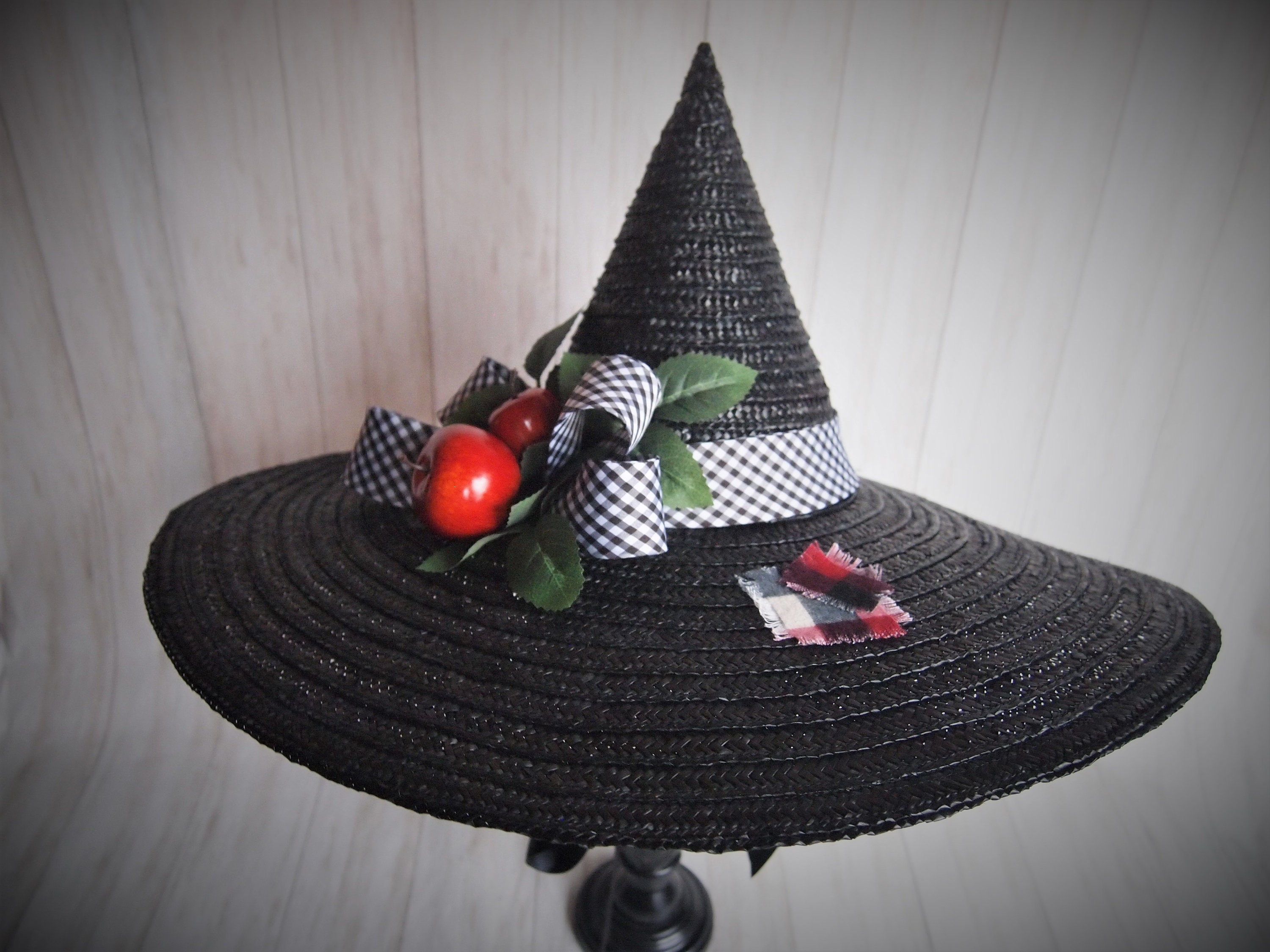 LIMITED EDITION Black Straw Witch Hat
