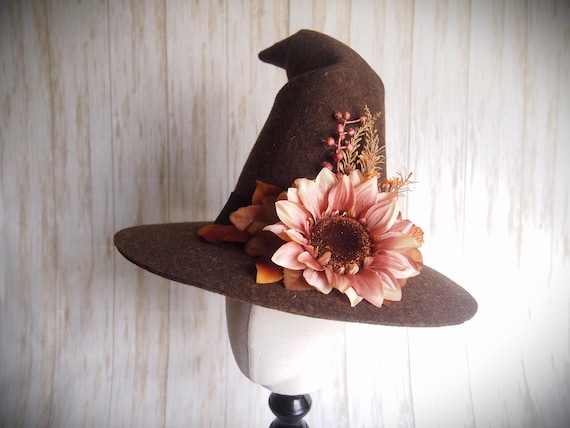 NEW Merino Wool Felt Witch Hat, Size 21.5"