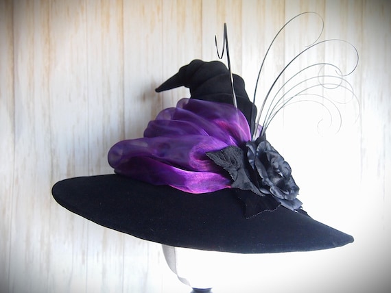Witch Hat "Purple Rose", Head Size 21"