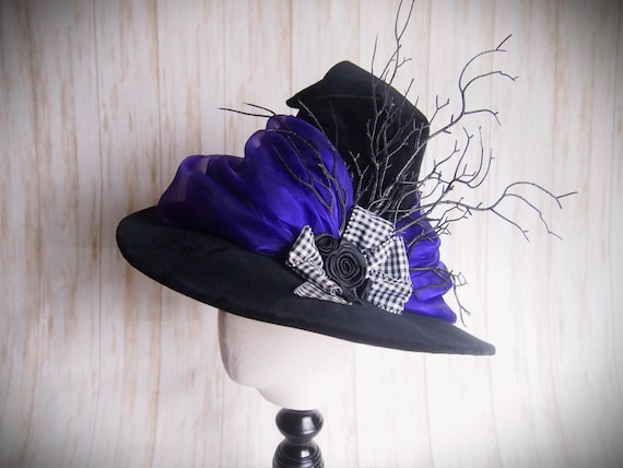 Velveteen Witch Hat, Head Size 22"