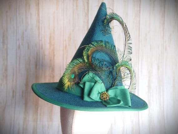 NEW Merino Wool Felt Witch Hat, Size 20.5"