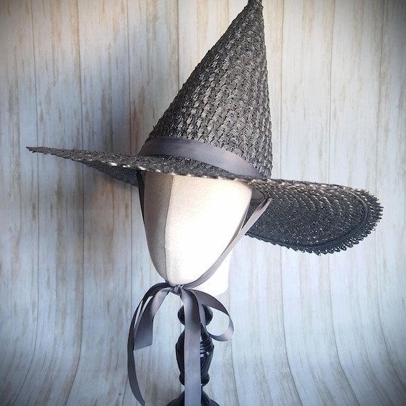 Straw Witch Hat, Head Size 23.5"