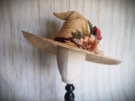 Straw Witch Hat, Head Size 22.5"