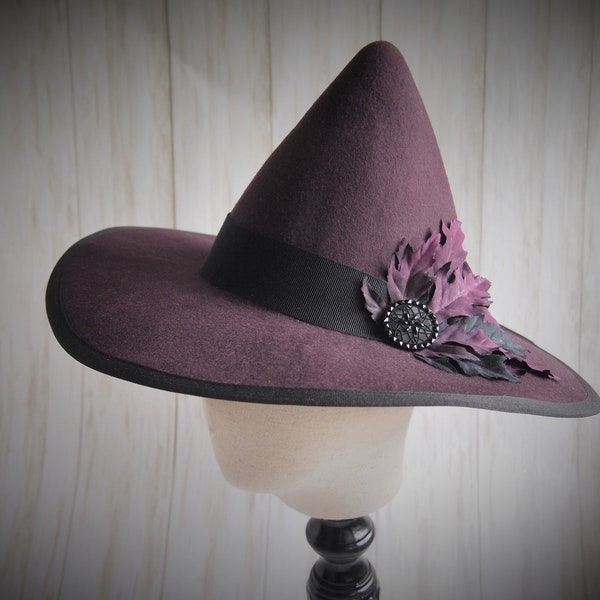 Plum Felt Witch Hat