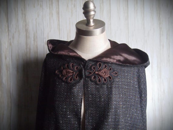 Plaid Wool Blend Cape