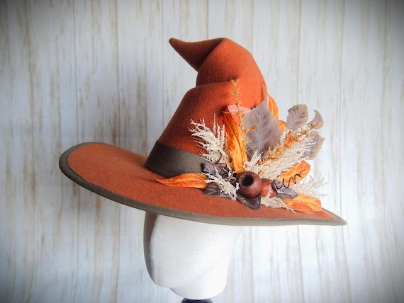 NEW Merino Wool Felt Witch Hat, Size 21"