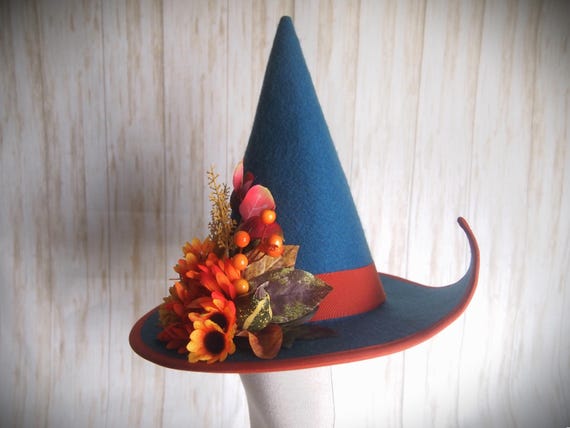NEW Merino Wool Felt Witch Hat, Size 21"