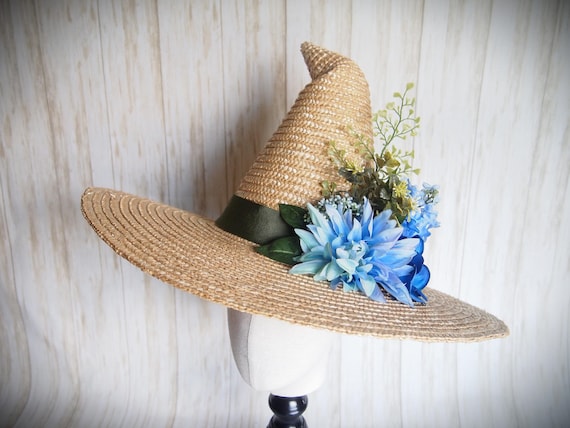 Straw Witch Hat, Head Size 22.5"